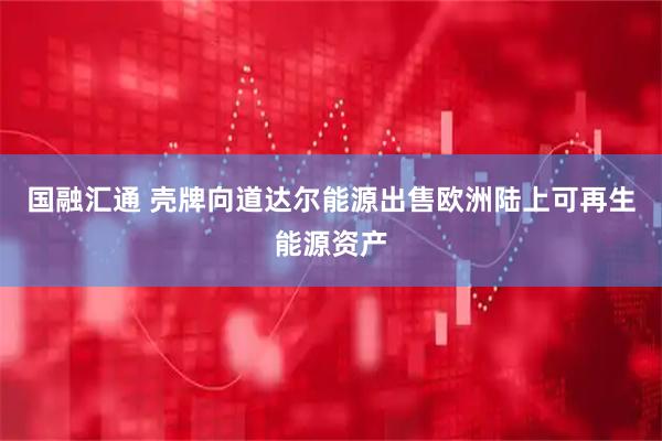 国融汇通 壳牌向道达尔能源出售欧洲陆上可再生能源资产